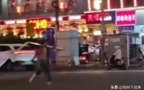 闹大了！男子扛升降杆街头专砸豪车！外卖小哥勇战狂徒